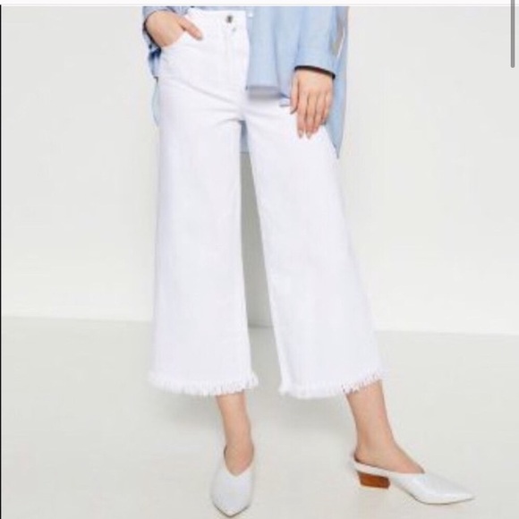 white culotte jeans